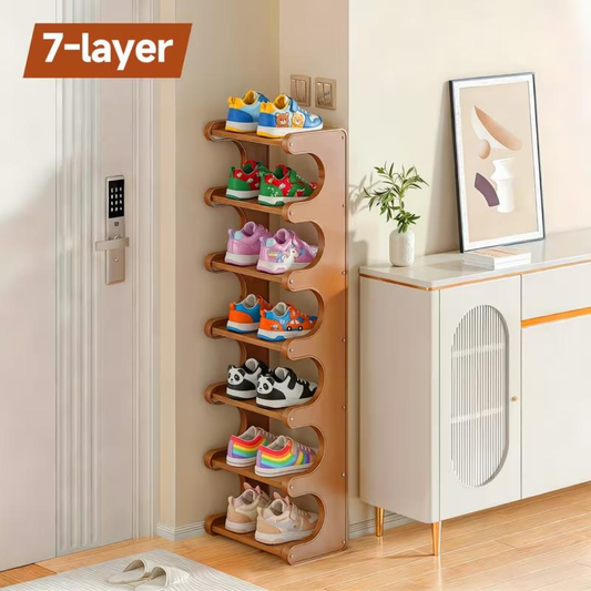 7 Tier Bamboo Shoe Rack