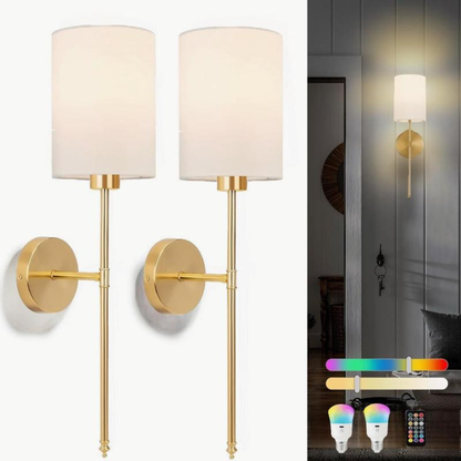 2-Piece Rechargeable Wall Lamp Set