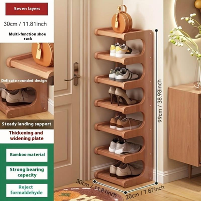 7 Tier Bamboo Shoe Rack