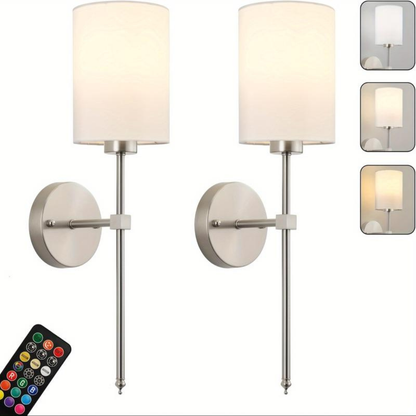 2-Piece Rechargeable Wall Lamp Set
