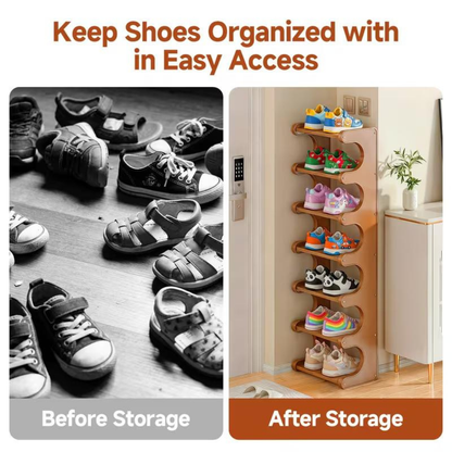 7 Tier Bamboo Shoe Rack