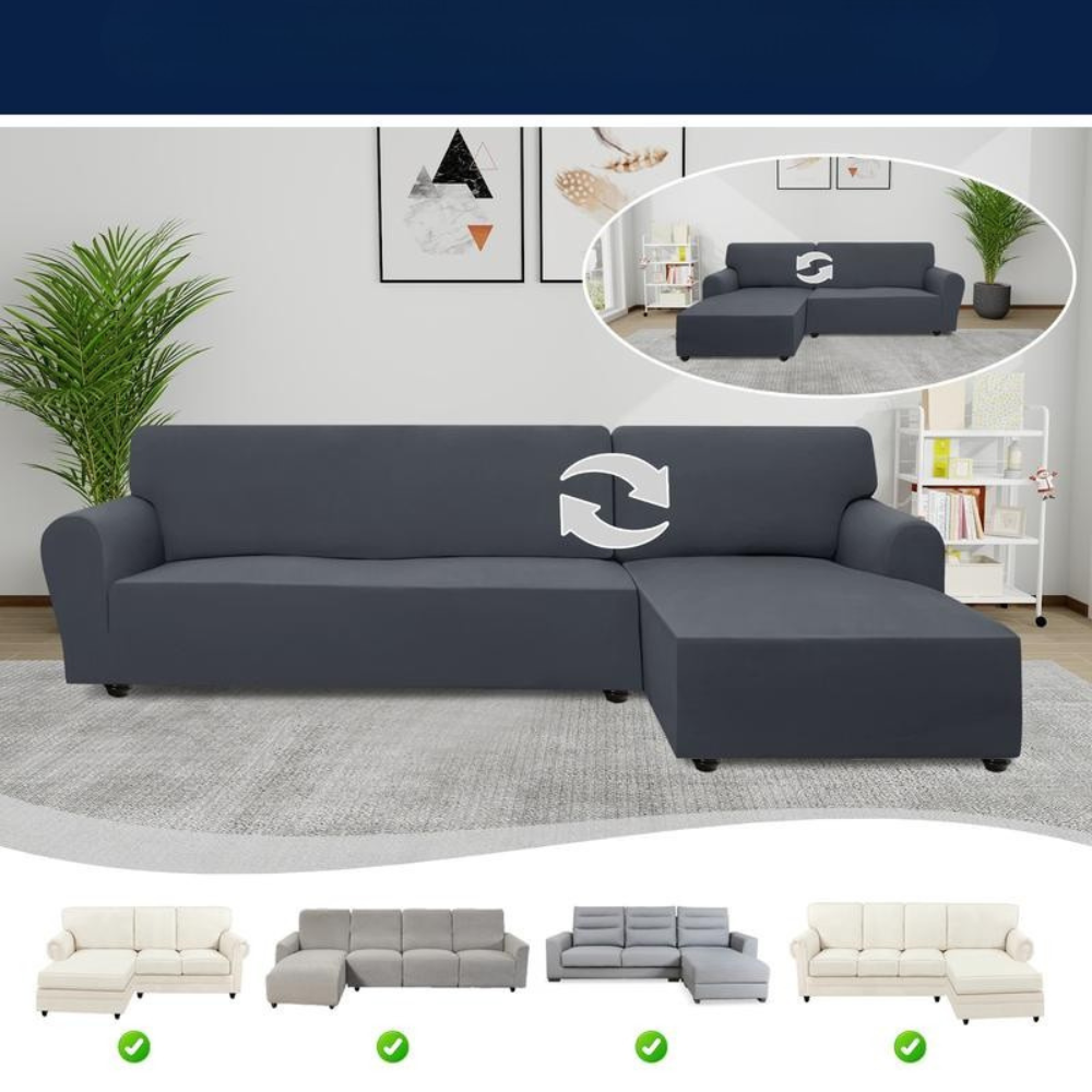 Spandex Non-Slip LShape Sofa Cover