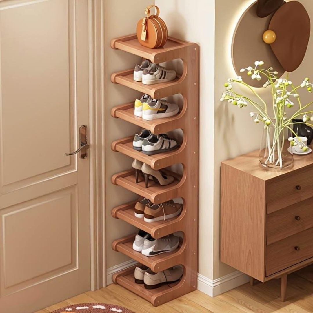 7 Tier Bamboo Shoe Rack
