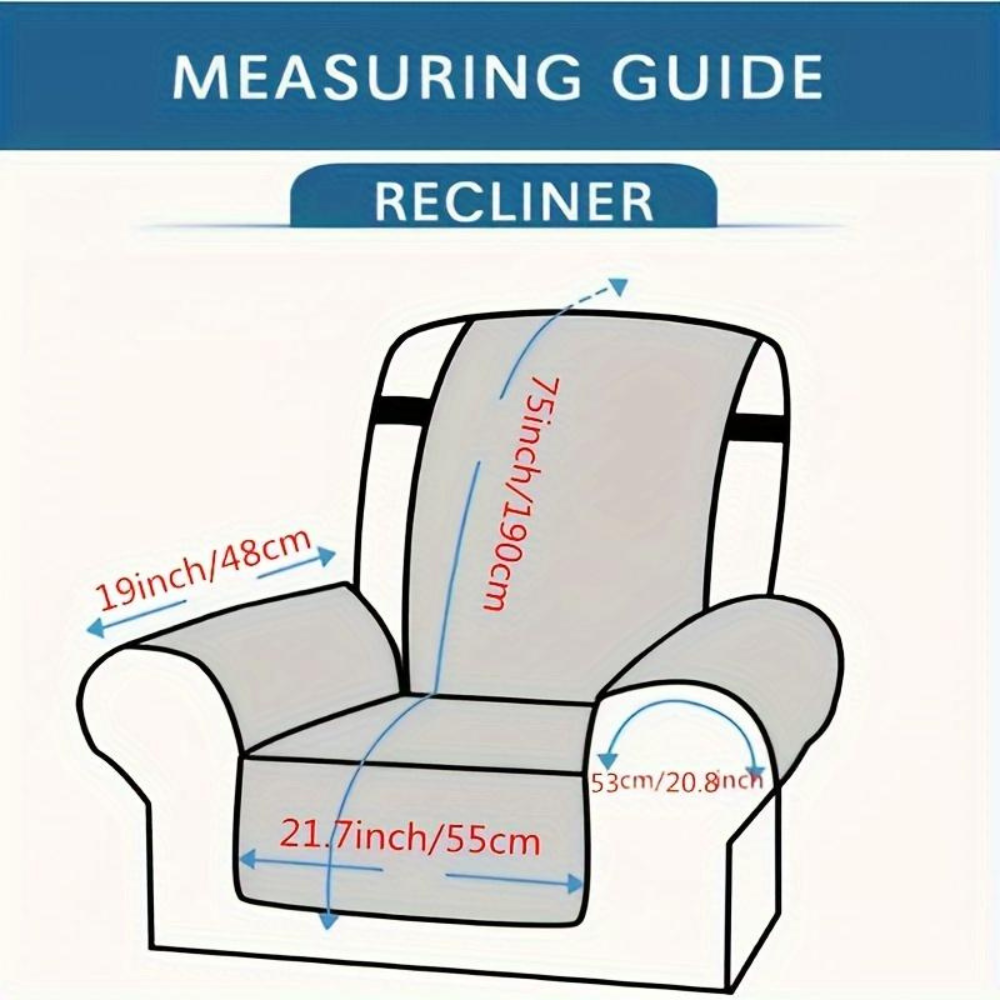 Velvet Recliner Chair Cover