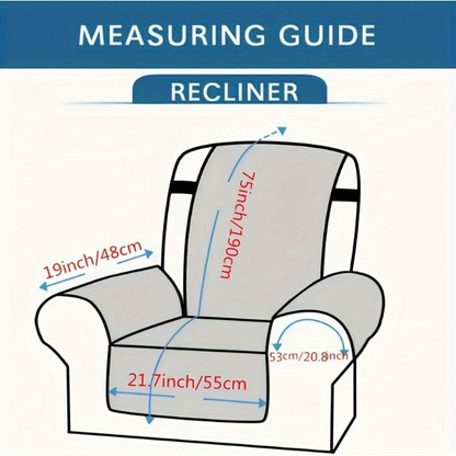 Velvet Recliner Chair Cover
