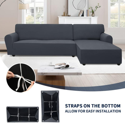 Spandex Non-Slip LShape Sofa Cover