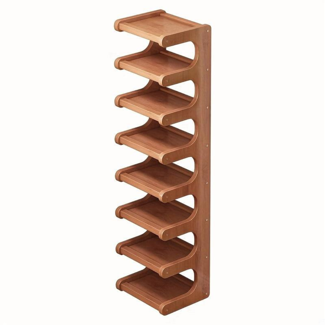 7 Tier Bamboo Shoe Rack